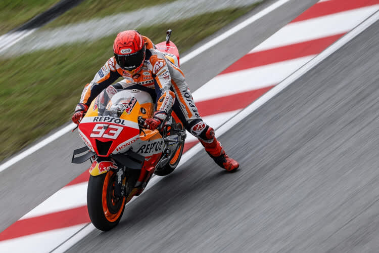 Marc Márquez auf der Bremse