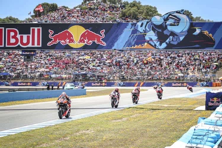 Der Start zum MotoGP-Sprint in Jerez findet um 15 Uhr statt