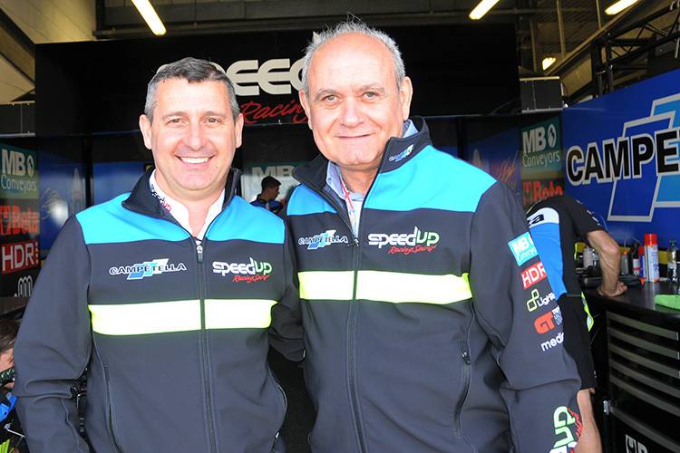 Luca Boscoscuro und Sponsor Carlo Campetella