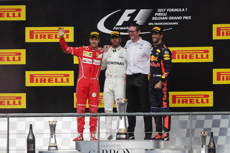 Das Podium in Spa