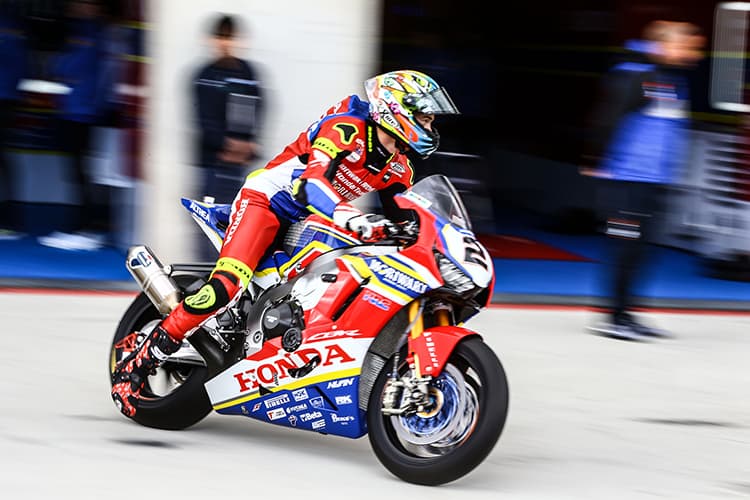 Leon Camier auf der Werks-Honda