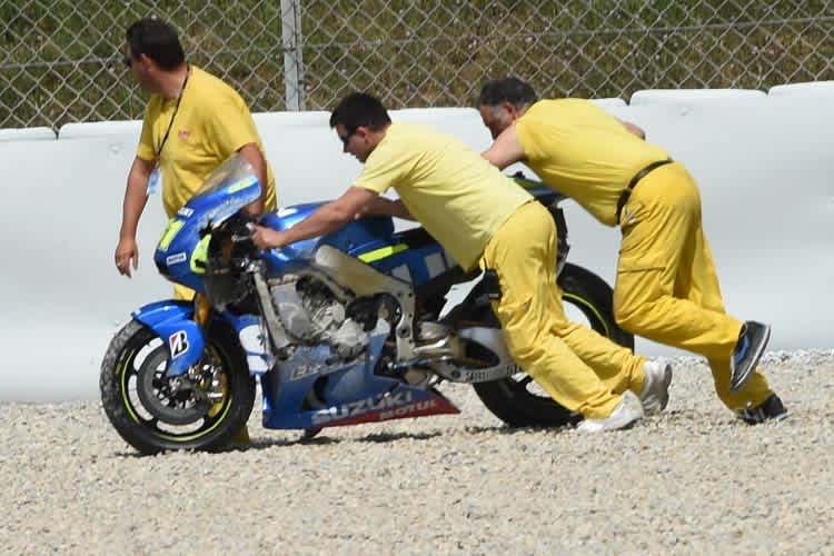 Aleix Espargaró stürzte an derselben Stelle wie am Sonntag, doch: «Diesmal war alles anders»