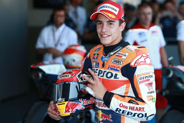 Marc Márquez mit seinem gebrochenen Finger