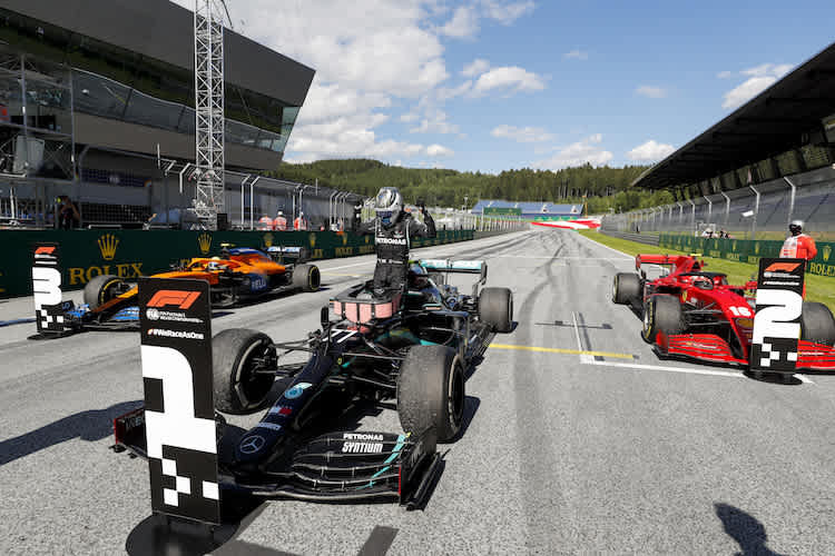 Bottas, Leclerc und Norris – die ersten Drei in Österreich