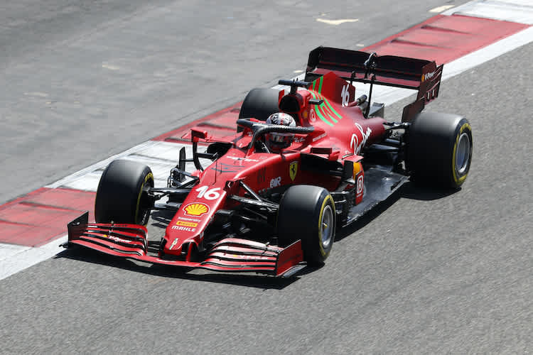Charles Leclerc war schon in der ersten halben Stunde schnell unterwegs