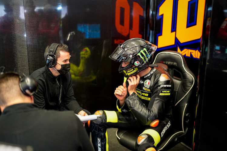 Beim Jerez-Test: David Muñoz nahm erstmals an der Seite von Luca Marini Platz