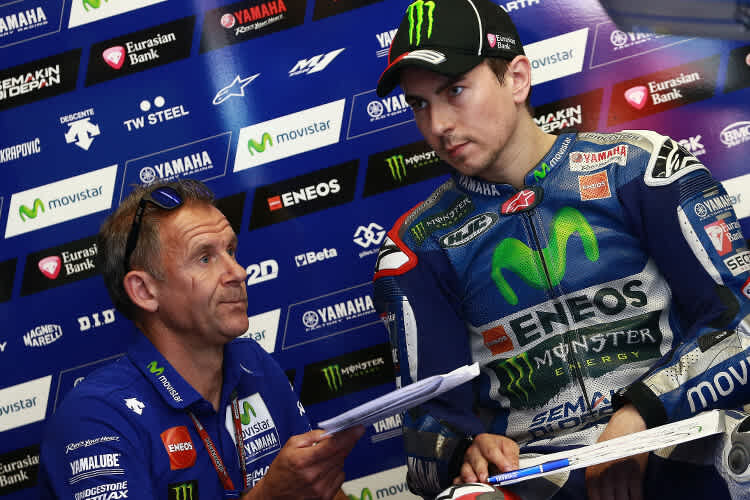Yamaha-Teammanager Wilco Zeelenberg mit Jorge Lorenzo