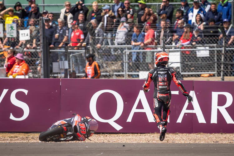 WM-Leader Manuel Gonzalez kam im britischen Grand Prix nicht weit