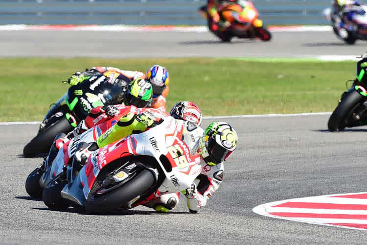 Andrea Iannone lag nur zu Rennbeginn vor Andrea Dovizioso