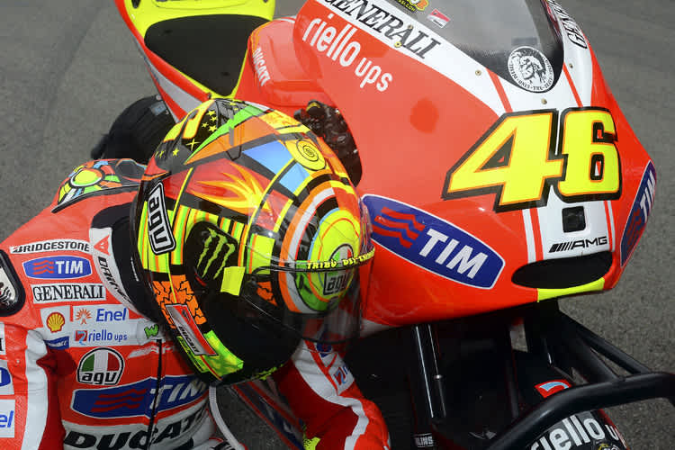Rossi und die Ducati sind noch nicht eins