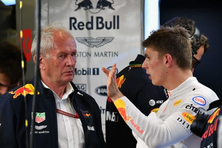 Dr. Helmut Marko und Max Verstappen