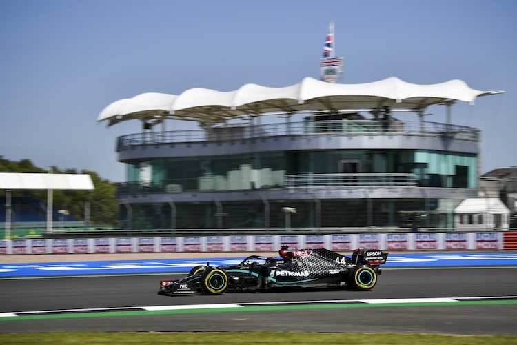 Lewis Hamilton in Silverstone