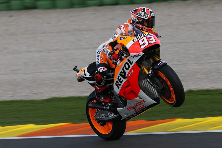 Marc Márquez zieht wie immer eine Riesenshow ab