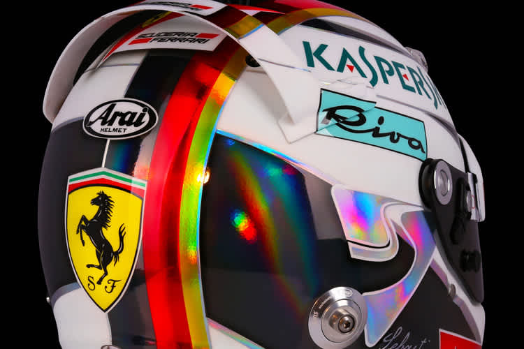 Der neue Helm von Sebastian Vettel