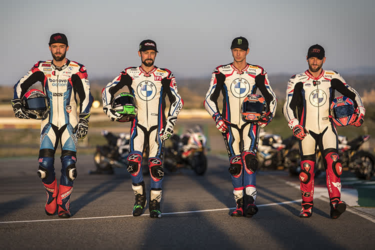 Das diesjährige BMW-Quartett: Folger, Laverty, van der Mark und Sykes (v.l.)