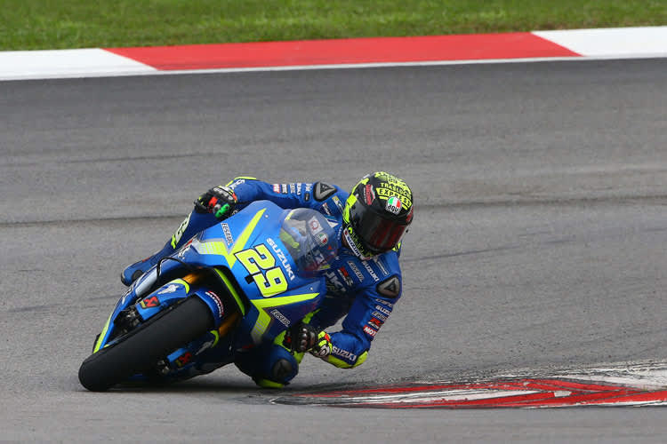 Andrea Iannone sorgte für Freude bei Suzuki-Teammanager Davide Brivio