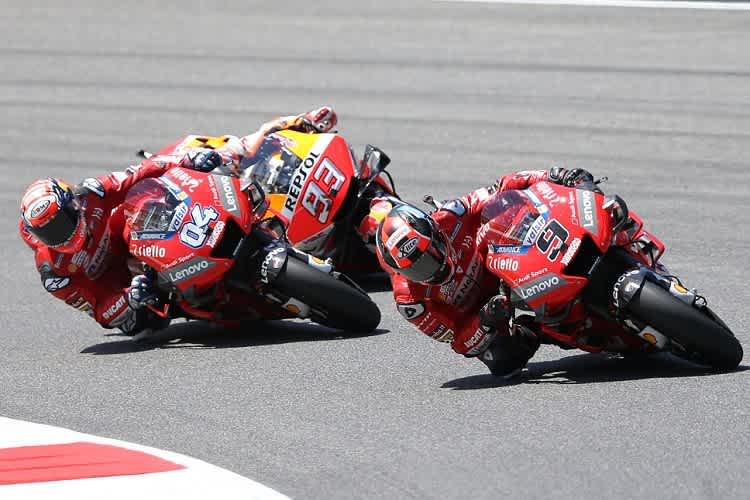 Der Kampf um den Sieg in Mugello: Petrucci, Dovizioso und Márquez