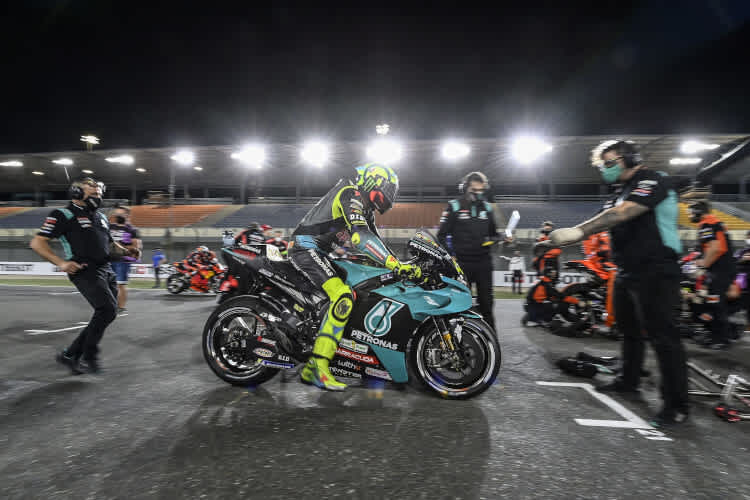 Valentino Rossi stand in der letzten Startreihe