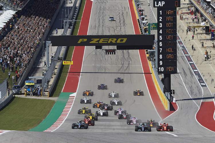 Start zum Grossen Preis der USA in Austin (Texas)