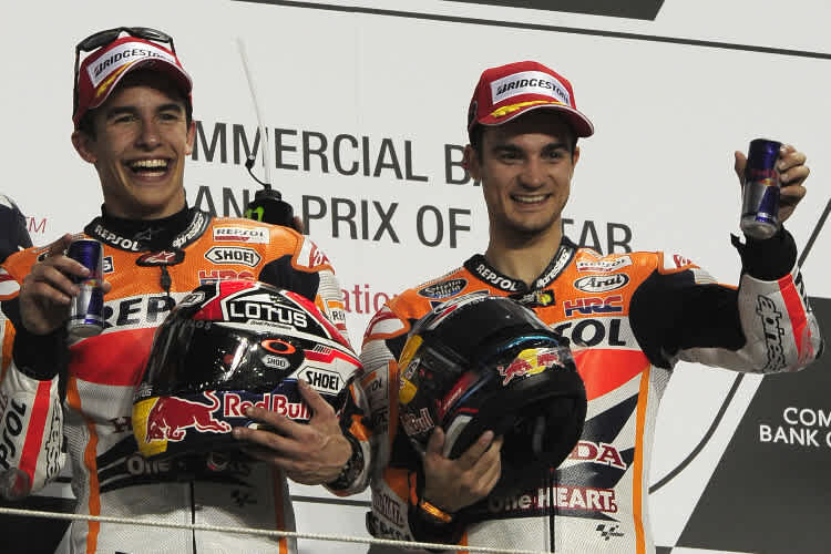 Marc Márquez überstrahlte Dani Pedrosa auch in Katar