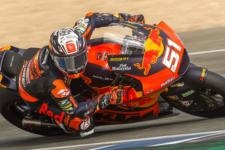 Pedro Agosta (51) auf der Moto2-Kalex des Red Bull-Ajo-Teams in Jerez