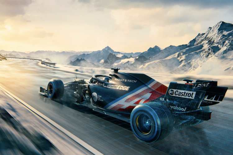 So sieht die Winterlackierung von Alpine F1 aus