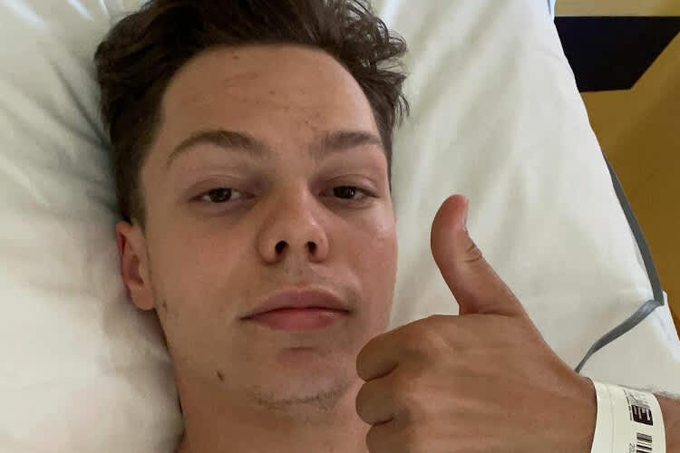 Maximilian Kofler meldete sich auf dem Krankenhaus