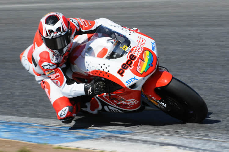 Héctor Barbera auf der Pepe World-Jean-Aprilia