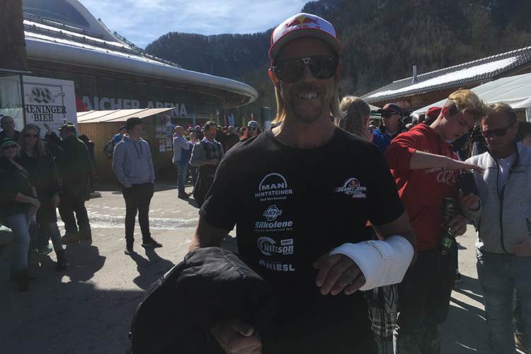 Franz Zorn, frisch operiert in Inzell