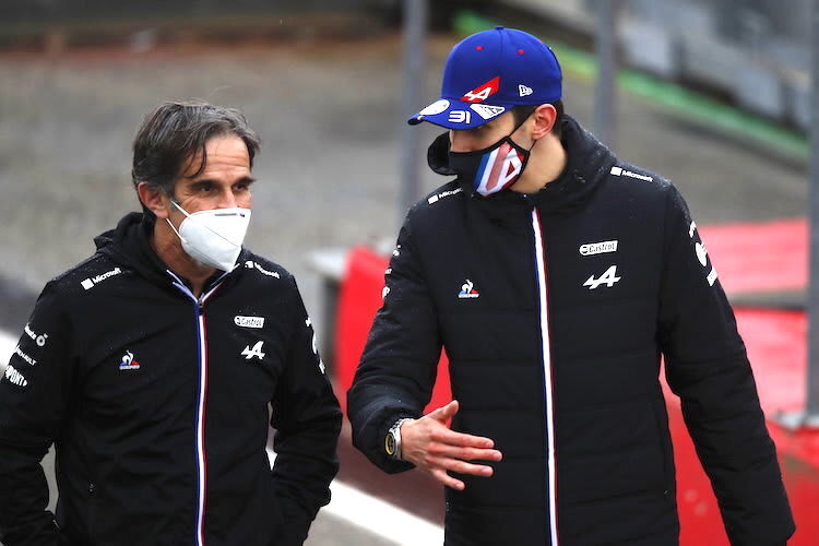 Davide Brivio und Esteban Ocon