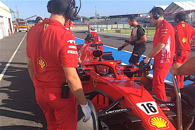 Charles Leclerc in Le Castellet