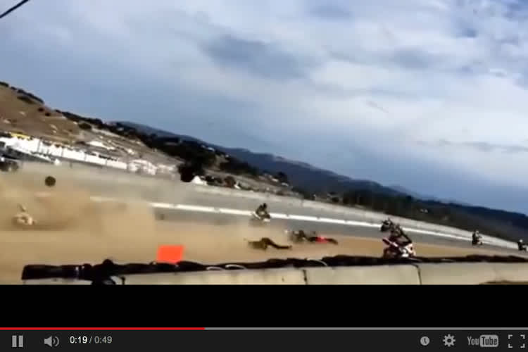 Der Sturz geschah direkt nach dem Start