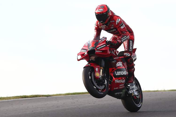 Pecco Bagnaia während des Portimao-Tests