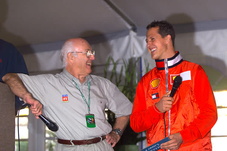 Murray Walker und Michael Schumacher