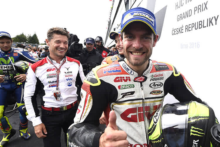 Teamchef Lucio Cecchinello mit Cal Crutchlow