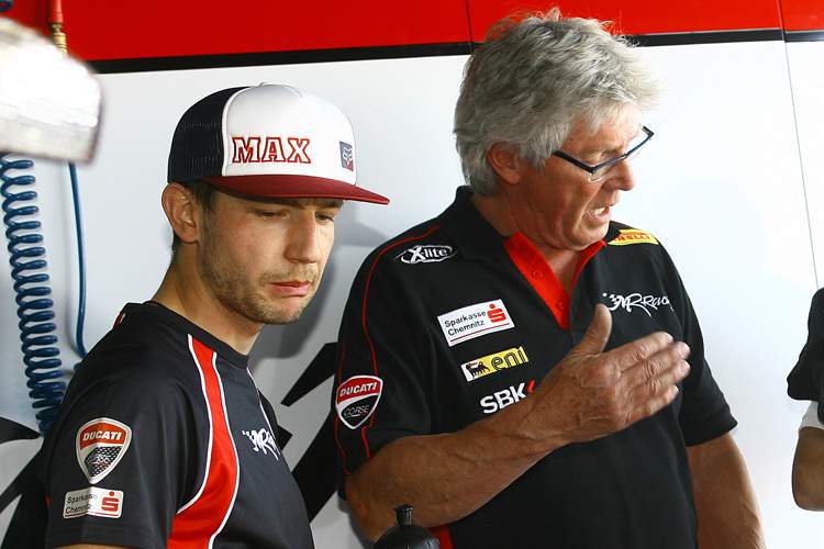 Max Neukirchner (li.) mit Teamchef Mario Rubatto