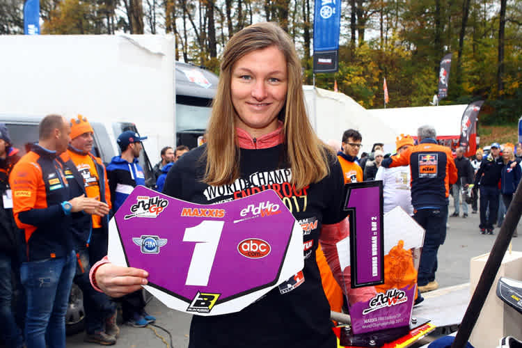 Maria Franke gewann 2017 den Enduro-Womens-Weltcup