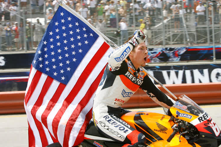 2005 und 2006 gewann Nicky Hayden in Laguna auf der Repsol-Honda