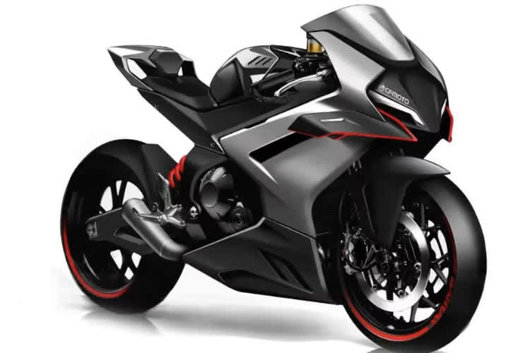 Zeichnung des CFMOTO-Superbikes, die uns einen Vorgeschmack gibt
