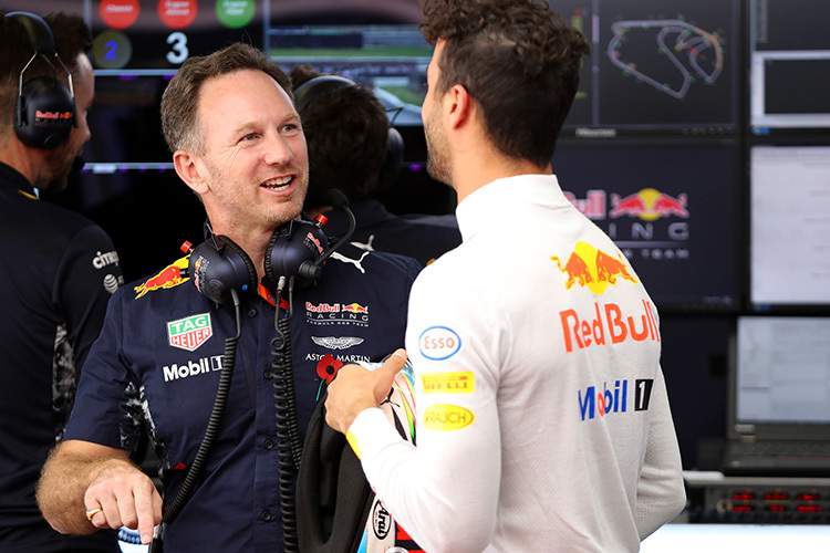 Christian Horner und Daniel Ricciardo