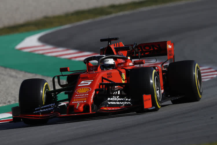 Sebastian Vettel war am ersten Barcelona-Testtag der Schnellste