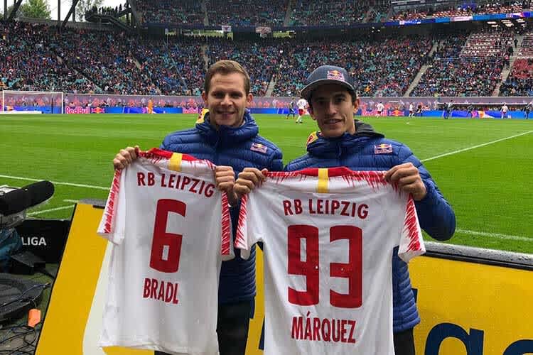 Stefan Bradl und Marc Márquez in Leipzig