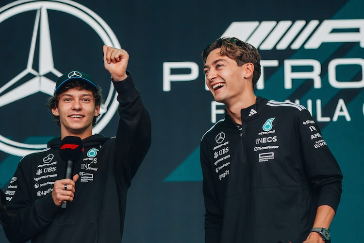 Kimi Antonelli und George Russell