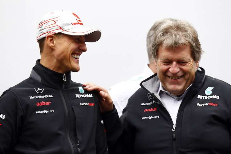 Norbert Haug mit Michael Schumacher