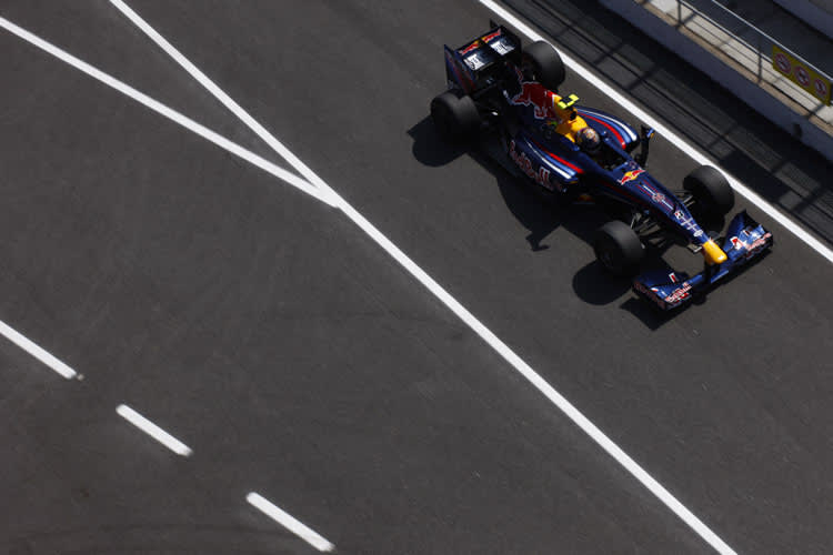 Datensammler Vettel von oben in Barcelona