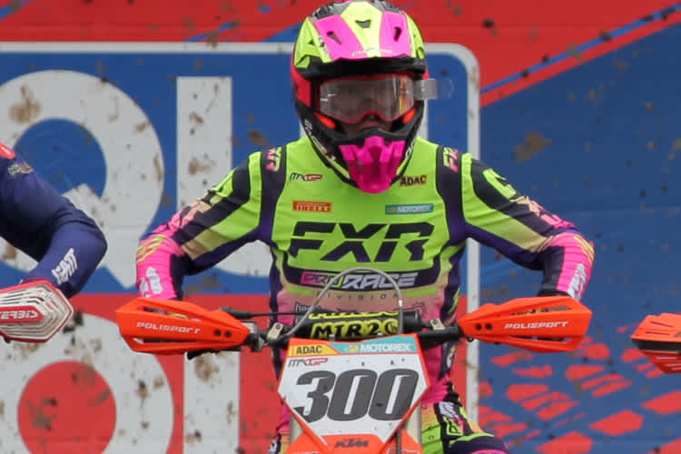 Noah Ludwig mit seiner Startnummer 300