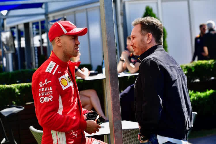 Sebastian Vettel und Christian Horner