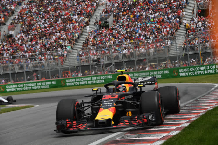 Max Verstappen in Kanada auf dem Weg zu Platz 3