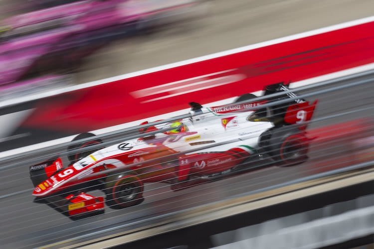 Mick Schumacher: Sonne bei Start und Ziel, Regen im hinteren Pistenbereich