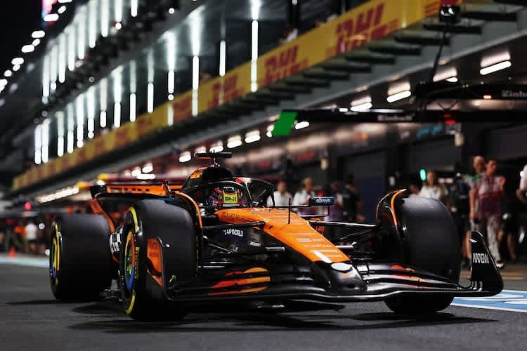 McLaren dominierte im dritten Training in Jeddah. Oscar Piastri (im Bild) landete knapp hinter seinem Teamkollegen Lando Norris